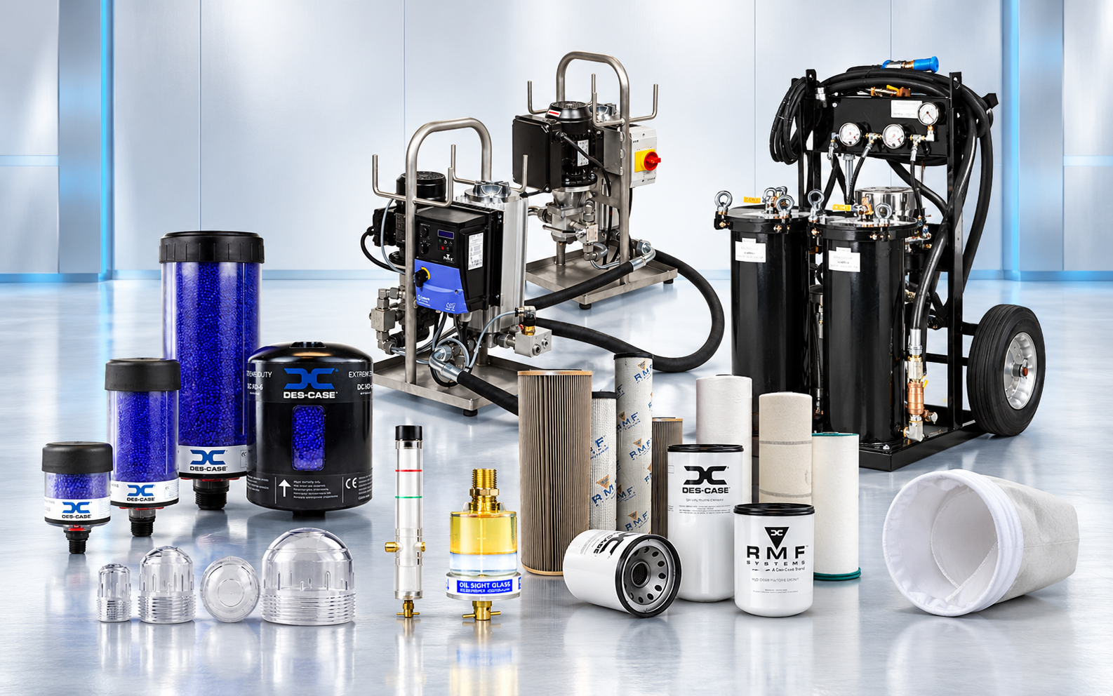 Sistemas Des-Case para protección, filtración y control de lubricantes